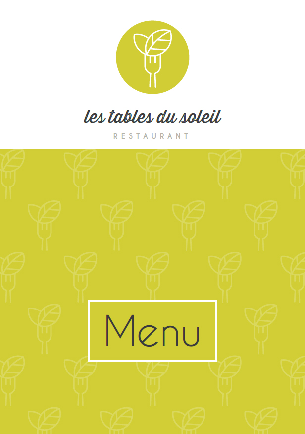 menu tables du soleil